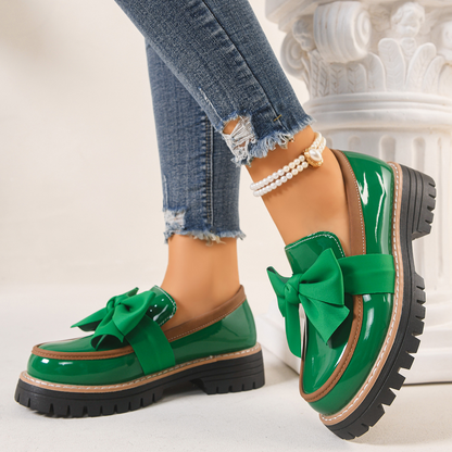 Elara Bow Detail Loafers