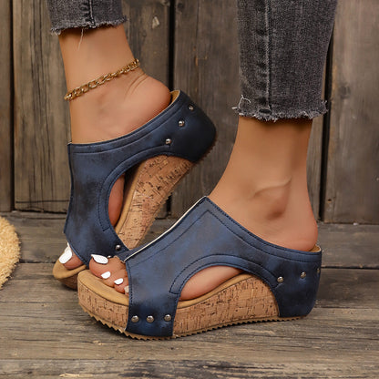 Selene Cork Wedges
