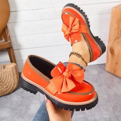 Elara Bow Detail Loafers