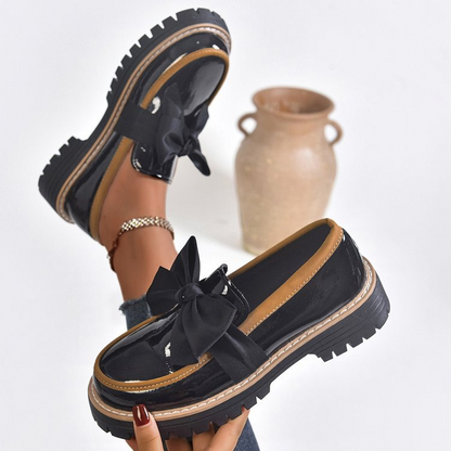 Elara Bow Detail Loafers