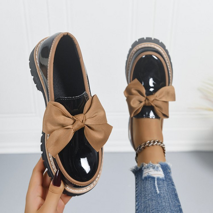 Elara Bow Detail Loafers