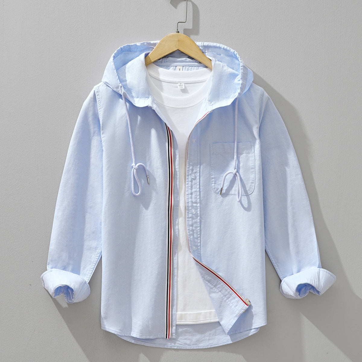 Marino Cotton Hooded Shirt