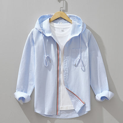 Marino Cotton Hooded Shirt