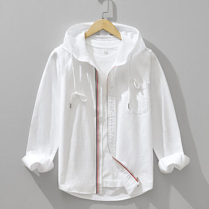 Marino Cotton Hooded Shirt