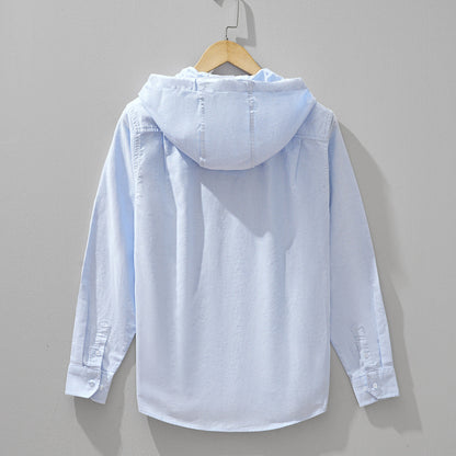 Marino Cotton Hooded Shirt