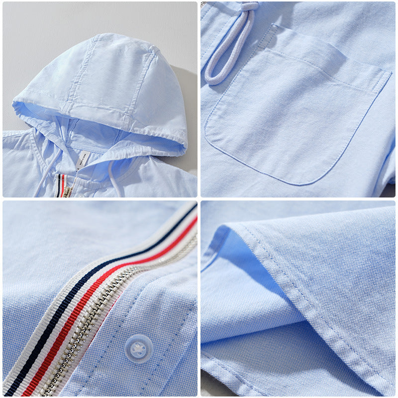 Marino Cotton Hooded Shirt
