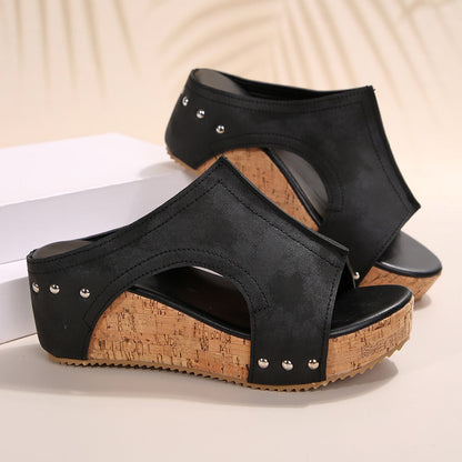 Selene Cork Wedges