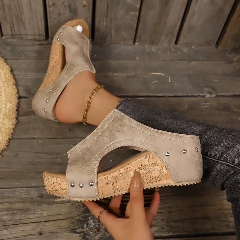 Selene Cork Wedges