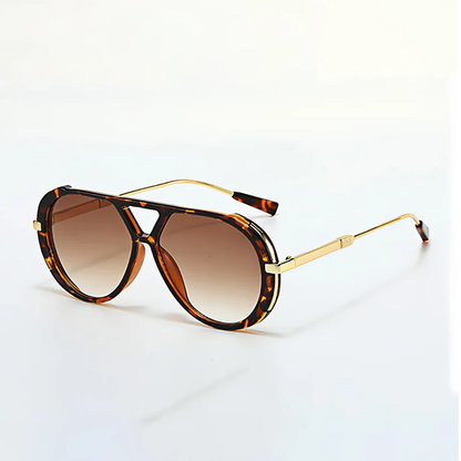 Aurelio Leopard Aviator Sunglasses