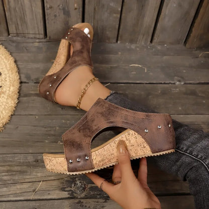Selene Cork Wedges
