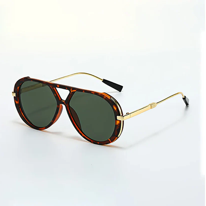 Aurelio Leopard Aviator Sunglasses